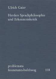 Cover von Herders Sprachphilosophie und Erkenntniskritik