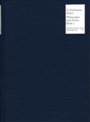 Cover von Philosophie und Poesie. Band 1