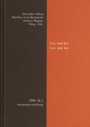Cover von Lex und Ius. Lex and Ius