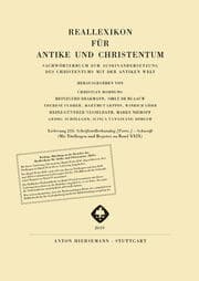 Cover von Reallexikon für Antike und Christentum
