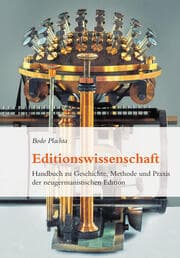 Cover von Editionswissenschaft