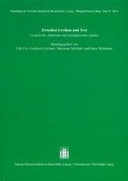 Cover von Zwischen Lexikon und Text