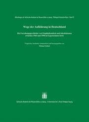 Cover von Wege der Aufklärung in Deutschland