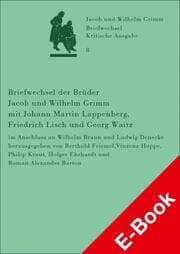Cover von Briefwechsel der Brüder Jacob und Wilhelm Grimm mit Johann Martin Lappenberg, Friedrich Lisch und Georg Waitz