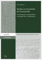 Cover von Studien zur Geschichte der Germanistik