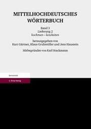 Cover von Mittelhochdeutsches Wörterbuch. Dritter Band, Lieferung 2
