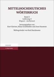 Cover von Mittelhochdeutsches Wörterbuch. Dritter Band, Lieferung 4
