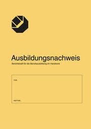 Cover von Ausbildungsnachweis/Berichtsheft für die Berufsausbildung im Handwerk