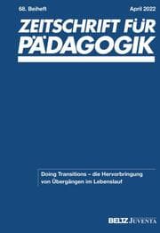 Cover von Zeitschrift für Pädagogik 68. Beiheft 2022