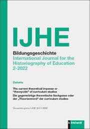 Cover von IJHE Bildungsgeschichte