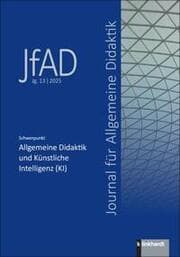 Cover von Journal für Allgemeine Didaktik (JfAD), Jg. 13/2025