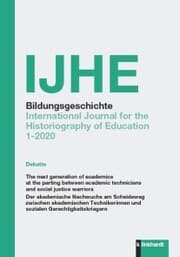 Cover von IJHE Bildungsgeschichte