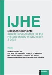 Cover von IJHE Bildungsgeschichte