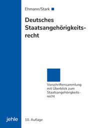 Cover von Deutsches Staatsangehörigkeitsrecht