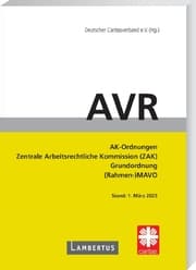 Cover von Richtlinien für Arbeitsverträge in den Einrichtungen des Deutschen Caritasverbandes (AVR)