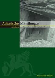 Cover von Mitteilungen des Deutschen Archäologischen Instituts, Athenische Abteilung