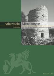 Cover von Mitteilungen des Deutschen Archäologischen Instituts, Athenische Abteilung