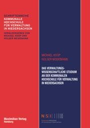 Cover von Das Verwaltungswissenschaftliche Studium an der Kommunalen Hochschule für Verwaltung in Niedersachsen