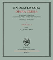 Cover von Nicolai de Cusa Opera omnia / Nicolai de Cusa Opera omnia. Volumen IV.