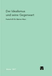 Cover von Der Idealismus und seine Gegenwart