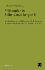 Cover von Philosophie in Selbstdarstellungen