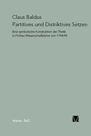 Cover von Partitives und Distriktives Setzen