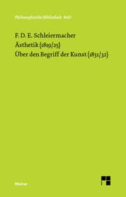 Cover von Ästhetik (1819/25)/Über den Begriff der Kunst (1831/32)