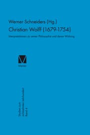 Cover von Christian Wolff 1679-1754