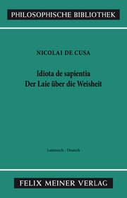 Cover von Idiota de sapientia. Der Laie über die Weisheit