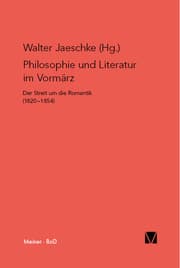 Cover von Philosophie und Literatur im Vormärz / Philosophie und Literatur im Vormärz