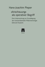 Cover von 'Anschauung' als operativer Begriff