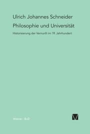 Cover von Philosophie und Universität