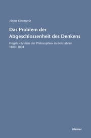 Cover von Das Problem der Abgeschlossenheit des Denkens