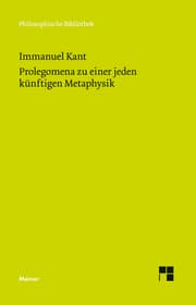 Cover von Prolegomena zu einer jeden künftigen Metaphysik