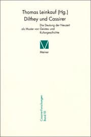 Cover von Dilthey und Cassirer