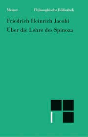 Cover von Über die Lehre des Spinoza in Briefen an den Herrn Moses Mendelssohn