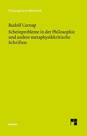 Cover von Scheinprobleme in der Philosophie und andere metaphysikkritische Schriften