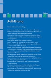 Cover von Aufklärung, Band 21: Religion