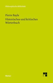 Cover von Historisches und kritisches Wörterbuch
