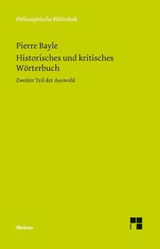 Cover von Historisches und kritisches Wörterbuch