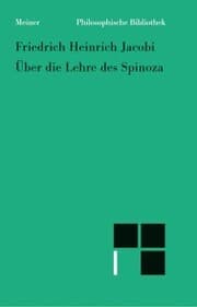 Cover von Über die Lehre des Spinoza in Briefen an den Herrn Moses Mendelssohn