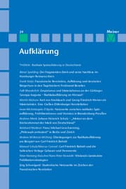 Cover von Radikaler Spätaufklärung in Deutschland - Einzelschicksale, Konstellationen, Netzwerke