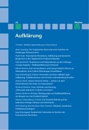 Cover von Aufklärung, Band 24: Radikale Spätaufklärung in Deutschland