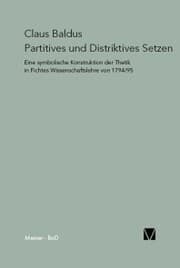 Cover von Partitives und Distriktives Setzen