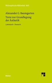Cover von Texte zur Grundlegung der Ästhetik
