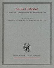 Cover von Acta Cusana. Quellen zur Lebensgeschichte des Nikolaus von Kues. Band II, Lieferung 2