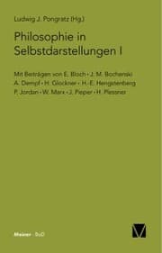 Cover von Philosophie in Selbstdarstellungen I