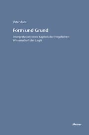 Cover von Form und Grund