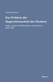 Cover von Das Problem der Abgeschlossenheit des Denkens