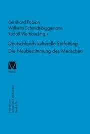 Cover von Deutschlands kulturelle Entfaltung. Die Neubestimmung des Menschen
